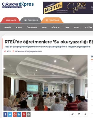 RTEÜ’de öğretmenlere Su okuryazarlığı Eğitimi